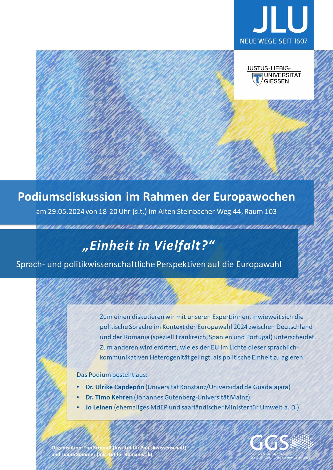 Plakat Sprach- und politikwissenschaftliche Perspektiven auf den Europawahlkampf 2024