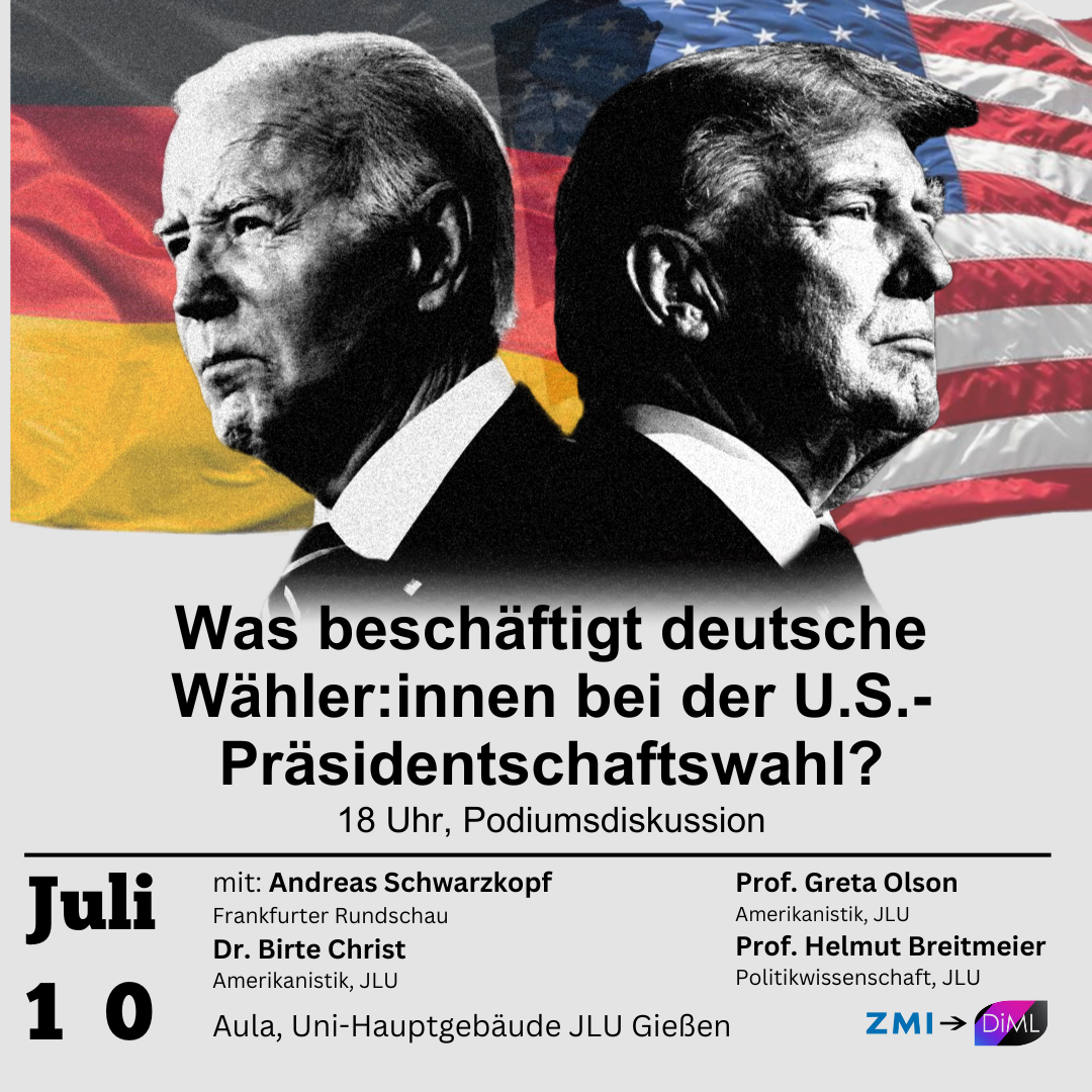 Poster Podiumsdiskussion DiML US-Wahl  2024