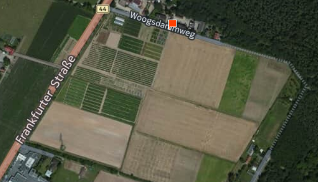 Luftbild der Versuchstation Groß-Gerau