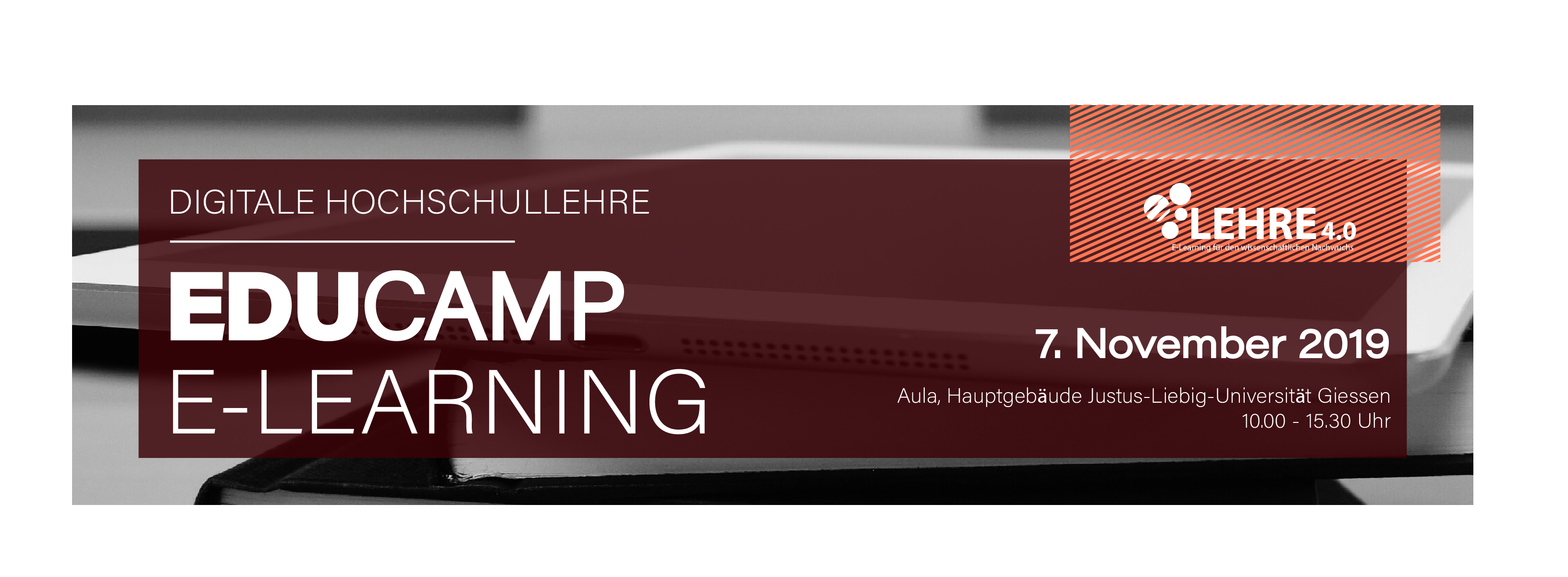 Zu sehen ist das Banner zum Educamp E-Learning