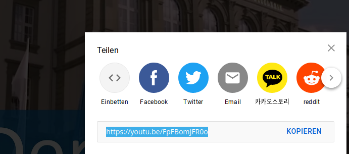 Youtube teilen