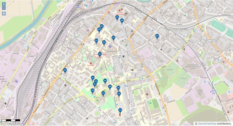 Lageplan JLUmaps Seltersberg Medizin