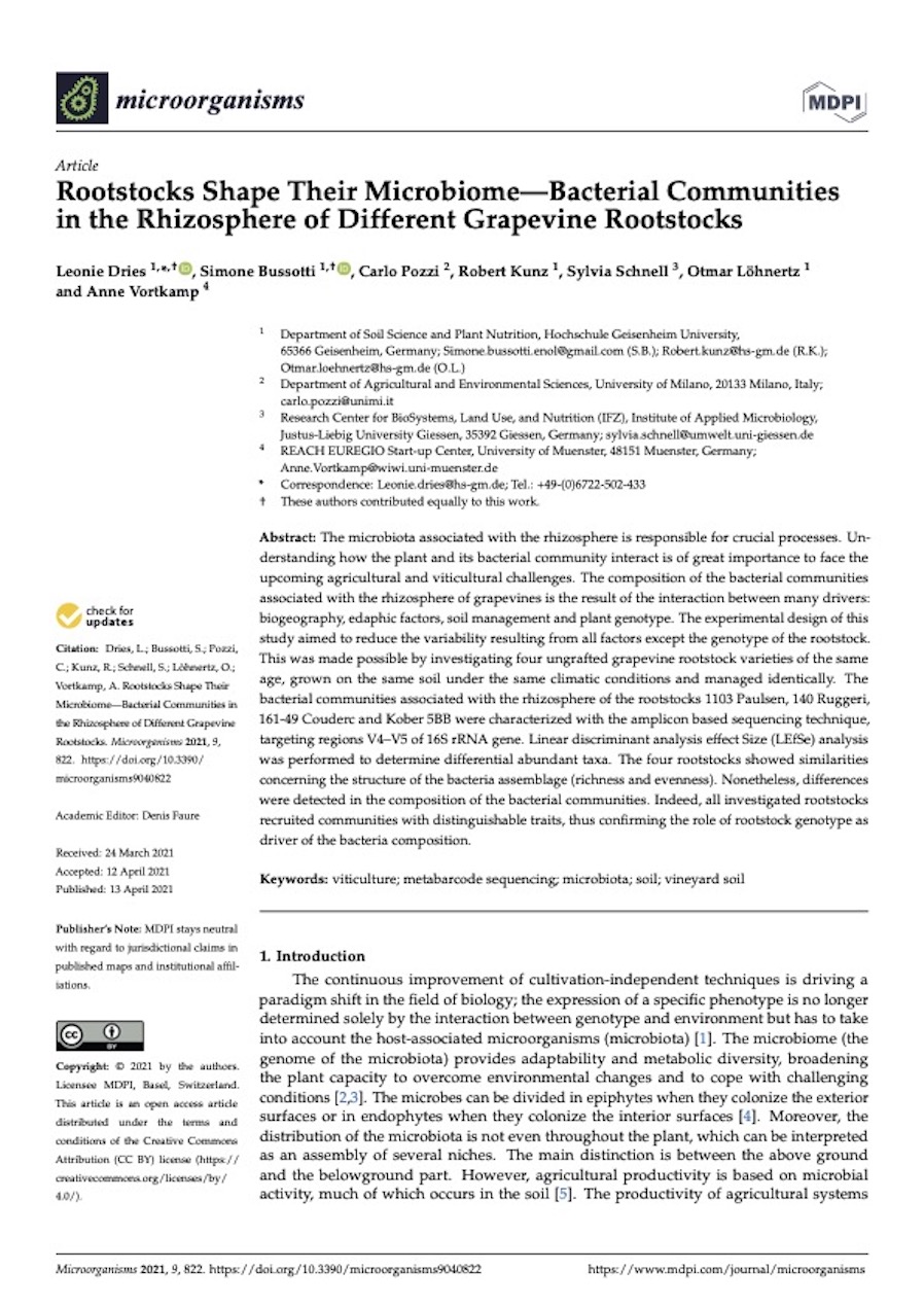 Rootstock Microbiome 2021